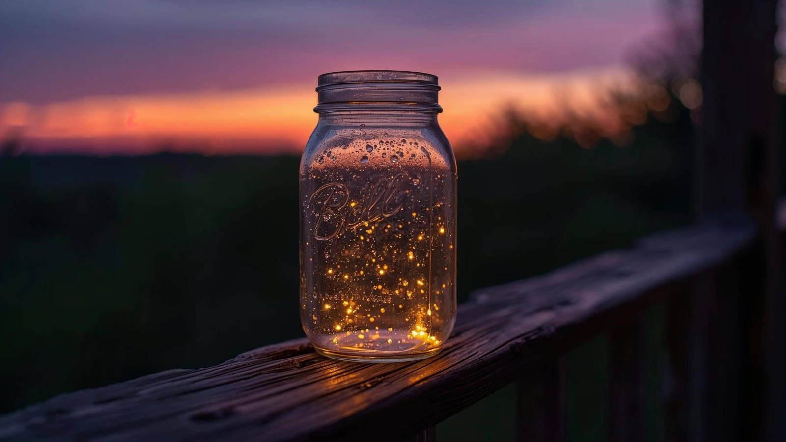 As dusk settles, tiny sparks glow inside a jar, each one a fragment of summer held gently against the coming dark. The world...